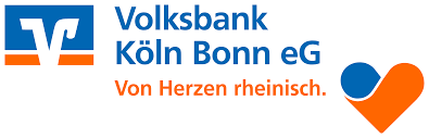 Volksbank Köln Bonn Logo mit Slogan "Von Herzen rheinisch".