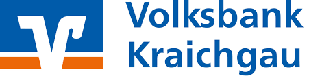 Volksbank Kraichgau Logo mit blau-orange Farben.