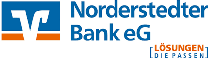 Norderstedter Bank Logo mit Slogan "Lösungen die passen".
