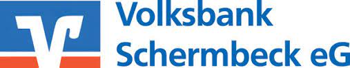 Volksbank Schermbeck eG Logo in Blau und Rot
