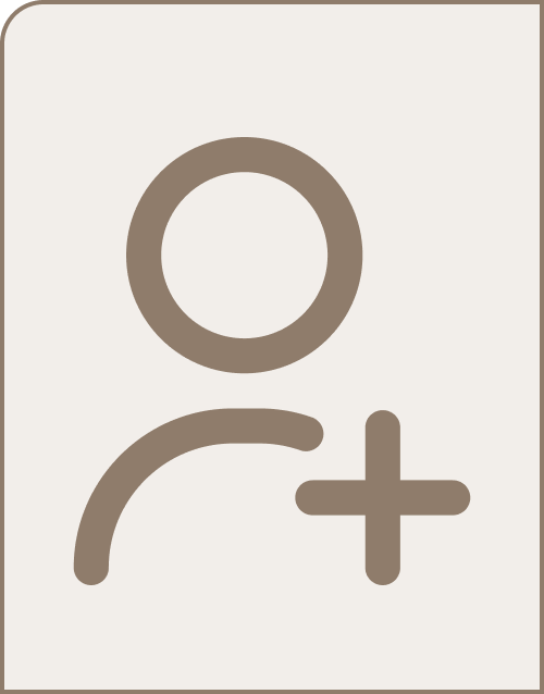 Symbol für Benutzerkonto und Pluszeichen