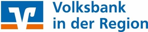 Volksbank-Logo mit Slogan "in der Region