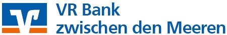 VR Bank Logo, "zwischen den Meeren" Schriftzug
